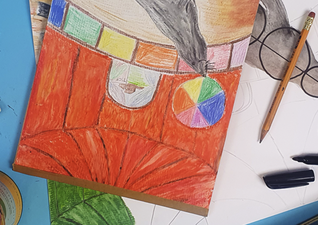 Craft Corner colourful drawing by a child