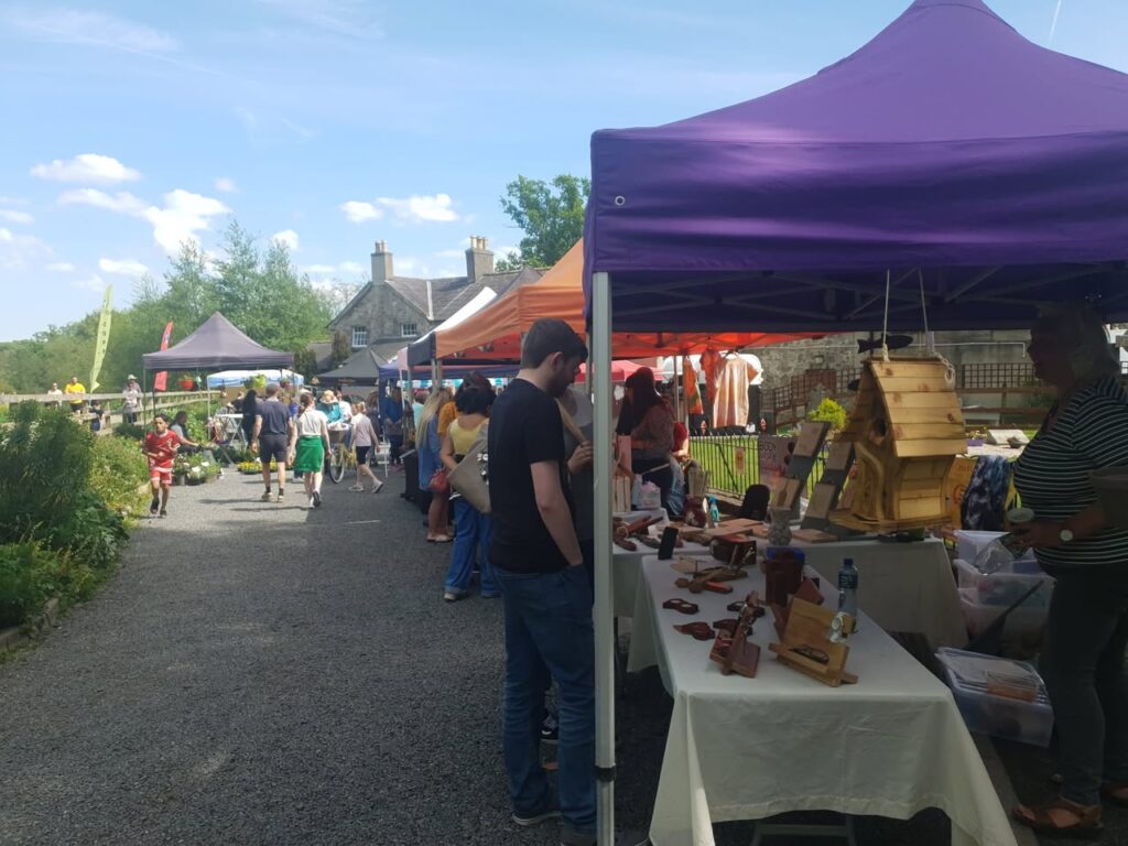Local Celbridge Purple Lama Market outside Christ Church and the Slip Hall